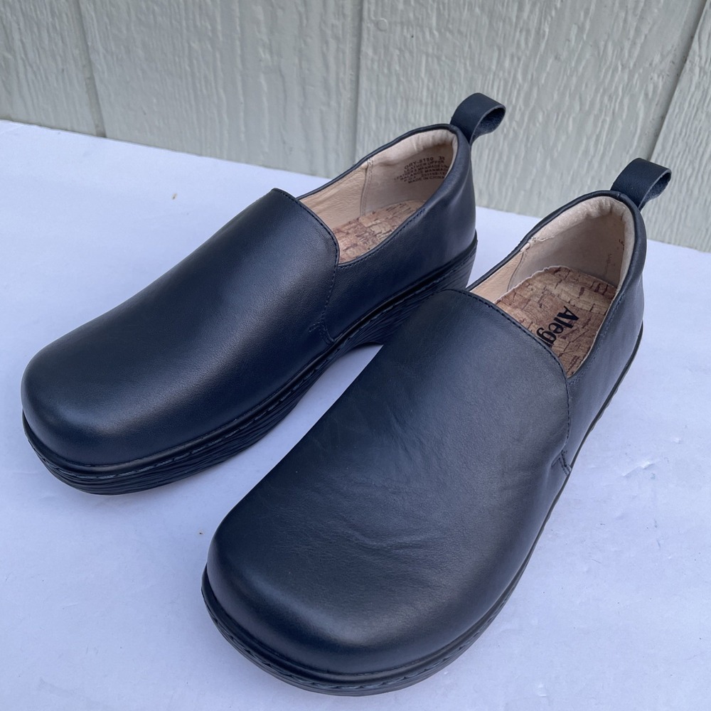 Alegria Orygin Shoes Clog Womens EU 38 /US 8-8.5  Navy Leather ORY-8180 Comfy